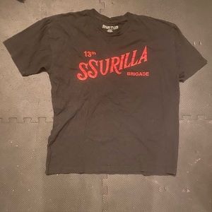 SSUR Plus 13th Ssurilla Brigade T-shirt Men Adult Large Black Supreme Rebel